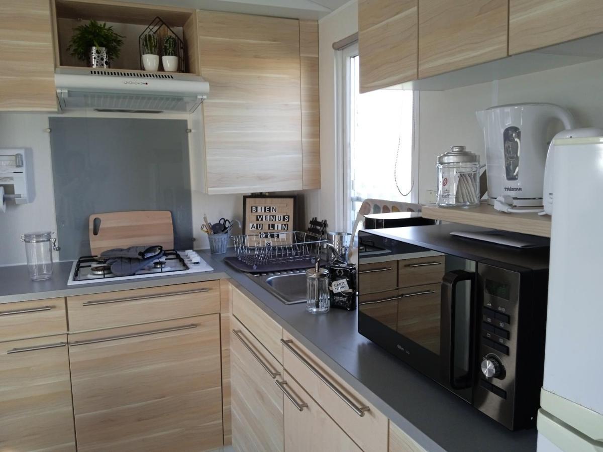 Mobil Home-Les Lins Bleus Biville-sur-Mer Dış mekan fotoğraf